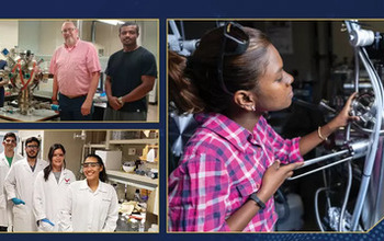 Collage of various scientists and students in the labs of programs set receive NSF PREM awards